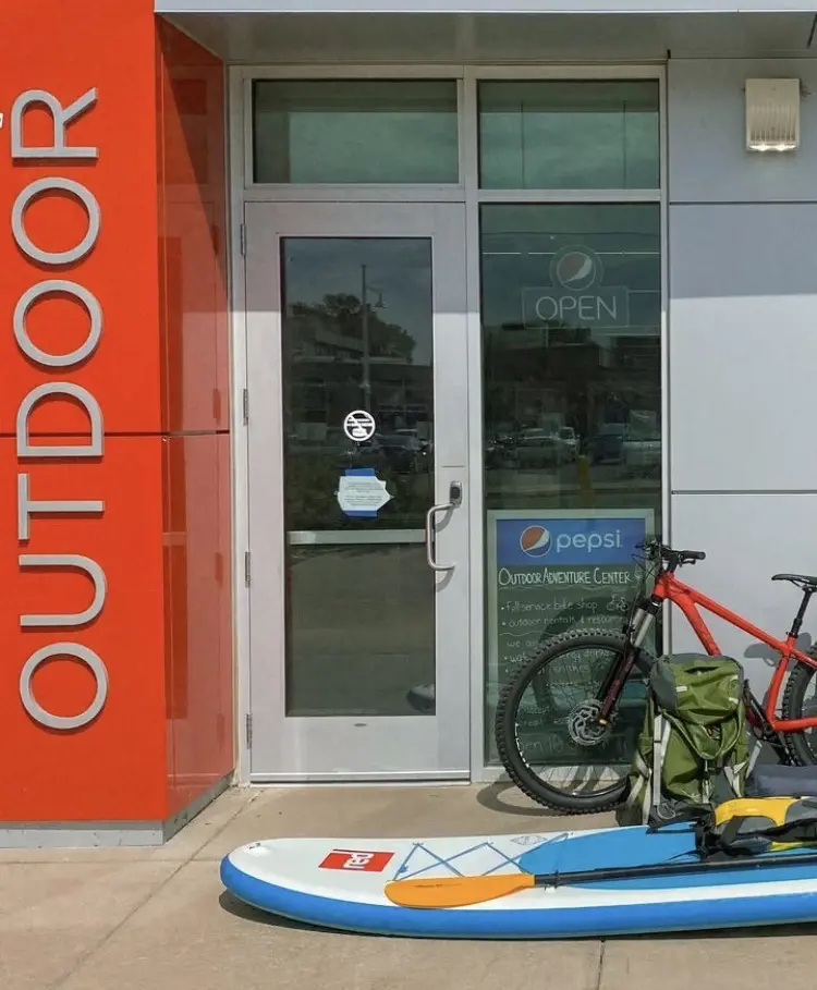 Outdoor Adventure Center and Lobo Bike Shop storefront