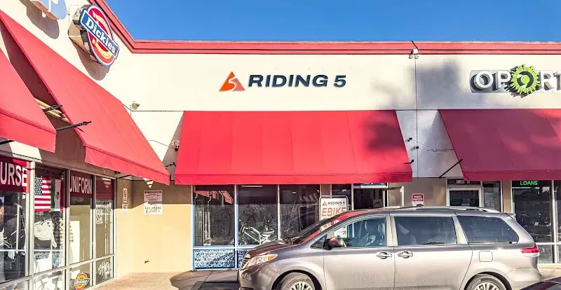 Riding 5 Electric Bikes Long Beach storefront