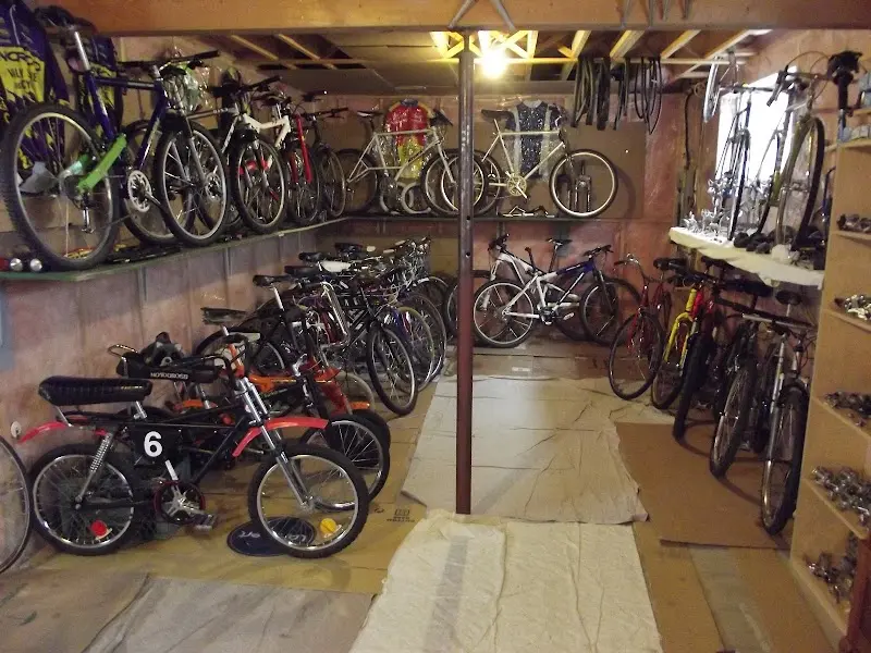 Derrick's bicycle repair and parts storefront