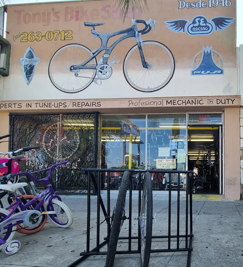 Tony's Schwinn Bike Shop storefront