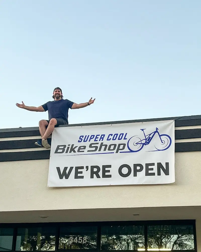 The Super Cool Bike Shop storefront